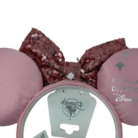 Disney Vacation Club The Villas At Disneyland Hotel Sequin Minnie Mouse Ears NWT - Picture 12 of 12
